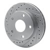 631-40077L Drilled/Slotted Brake Rotor [Silver], 1994-1999 Mopar, Position: Front Left - image 2