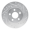 631-40080R Drilled/Slotted Brake Rotor [Silver], 1996-2000 Mopar, Position: Front Right - image 1