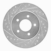 631-40085L Drilled/Slotted Brake Rotor [Silver], 1991-2002 Mopar, Position: Front Left - image 1