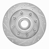 631-40086L Drilled/Slotted Brake Rotor [Silver], 1998-2003 Mopar, Position: Front Left - image 1