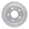 631-40090L Drilled/Slotted Brake Rotor [Silver], 2000-2002 Mopar, Position: Front Left - image 1