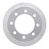 631-40093L Drilled/Slotted Brake Rotor [Silver], 2000-2002 Mopar, Position: Rear Left - image 1