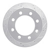 631-40093R Drilled/Slotted Brake Rotor [Silver], 2000-2002 Mopar, Position: Rear Right