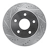 631-40094L Drilled/Slotted Brake Rotor [Silver], Fits Select Mopar, Position: Front Left - image 1