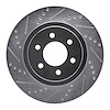 631-40098L Drilled/Slotted Brake Rotor [Silver], 2003-2004 Mopar, Position: Front Left - image 1