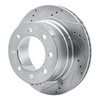 631-40103L Drilled/Slotted Brake Rotor [Silver], 2003-2008 Mopar, Position: Rear Left - image 2