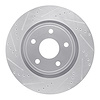 631-40104L Drilled/Slotted Brake Rotor [Silver], 2004-2006 Mopar, Position: Front Left - image 1