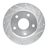 631-40105R Drilled/Slotted Brake Rotor [Silver], 2005-2010 Multiple Makes/Models, Position: Front Right - image 1