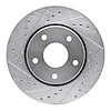 631-40107L Drilled/Slotted Brake Rotor [Silver], 2008-2016 Multiple Makes/Models, Position: Front Left - image 1