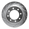 631-40110L Drilled/Slotted Brake Rotor [Silver], Fits Select Mopar, Position: Front Left - image 1