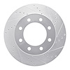631-40110R Drilled/Slotted Brake Rotor [Silver], Fits Select Mopar, Position: Front Right
