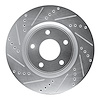 631-40112L Drilled/Slotted Brake Rotor [Silver], Fits Select Multiple Makes/Models, Position: Front Left - image 1