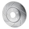 631-40112L Drilled/Slotted Brake Rotor [Silver], Fits Select Multiple Makes/Models, Position: Front Left - image 2