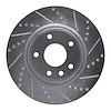 631-40112R Drilled/Slotted Brake Rotor [Silver], Fits Select Multiple Makes/Models, Position: Front Right - image 1