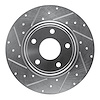 631-40113L Drilled/Slotted Brake Rotor [Silver], 2012-2020 Multiple Makes/Models, Position: Rear Left - image 1