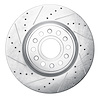 631-40120L Drilled/Slotted Brake Rotor [Silver], Fits Select Mopar, Position: Front Left - image 1