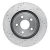 631-42002L Drilled/Slotted Brake Rotor [Silver], 2006-2010 Mopar, Position: Front Left - image 1