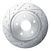 631-42004L Drilled/Slotted Brake Rotor [Silver], Fits Select Mopar, Position: Rear Left - image 1