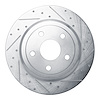 631-42004R Drilled/Slotted Brake Rotor [Silver], Fits Select Mopar, Position: Rear Right - image 1
