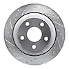 631-42006L Drilled/Slotted Brake Rotor [Silver], Fits Select Mopar, Position: Rear Left - image 1