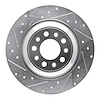 631-42010L Drilled/Slotted Brake Rotor [Silver], Fits Select Mopar, Position: Rear Left - image 1