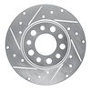 631-42014L Drilled/Slotted Brake Rotor [Silver], Fits Select Mopar, Position: Rear Left - image 1