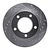 631-42017R Drilled/Slotted Brake Rotor [Silver], 1976-1986 Mopar, Position: Front Right - image 1