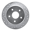 631-42025L Drilled/Slotted Brake Rotor [Silver], 1999-2004 Mopar, Position: Rear Left - image 1