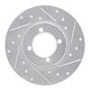 631-43000R Drilled/Slotted Brake Rotor [Silver], 1974-1987 Multiple Makes/Models, Position: Front Right