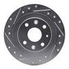 631-43002L Drilled/Slotted Brake Rotor [Silver], 1976-1980 Mopar, Position: Rear Left - image 1