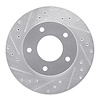 631-45001L Drilled/Slotted Brake Rotor [Silver], 1977-1980 GM, Position: Rear Left - image 1
