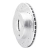631-45001L Drilled/Slotted Brake Rotor [Silver], 1977-1980 GM, Position: Rear Left - image 2