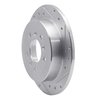 631-45011R Drilled/Slotted Brake Rotor [Silver], 2006-2010 GM, Position: Rear Right - image 2