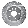 631-45018L Drilled/Slotted Brake Rotor [Silver], Fits Select GM, Position: Rear Left - image 1