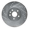 631-45020L Drilled/Slotted Brake Rotor [Silver], Fits Select GM, Position: Front Left - image 1