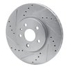 631-45020L Drilled/Slotted Brake Rotor [Silver], Fits Select GM, Position: Front Left - image 2