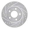 631-45021L Drilled/Slotted Brake Rotor [Silver], 2001-2007 GM, Position: Front Left - image 1