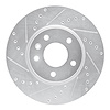 631-45045L Drilled/Slotted Brake Rotor [Silver], Fits Select GM, Position: Front Left - image 1