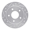 631-46003L Drilled/Slotted Brake Rotor [Silver], 1986-1992 GM, Position: Rear Left - image 1