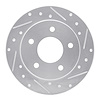 631-46003R Drilled/Slotted Brake Rotor [Silver], 1986-1992 GM, Position: Rear Right - image 1