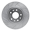 631-46012L Drilled/Slotted Brake Rotor [Silver], 2003-2007 GM, Position: Front Left - image 1