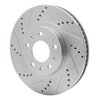 631-46012L Drilled/Slotted Brake Rotor [Silver], 2003-2007 GM, Position: Front Left - image 2