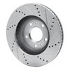 631-46012L Drilled/Slotted Brake Rotor [Silver], 2003-2007 GM, Position: Front Left - image 4