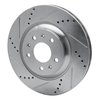 631-46017L Drilled/Slotted Brake Rotor [Silver], 2004-2008 GM, Position: Front Left - image 2