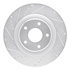 631-46018L Drilled/Slotted Brake Rotor [Silver], 2005-2013 GM, Position: Front Left - image 1
