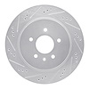 631-46020L Drilled/Slotted Brake Rotor [Silver], 2005-2011 GM, Position: Rear Left - image 1