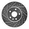 631-46025L Drilled/Slotted Brake Rotor [Silver], 2008-2014 GM, Position: Front Left - image 1