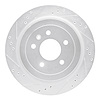 631-46032L Drilled/Slotted Brake Rotor [Silver], 2013-2019 GM, Position: Rear Left - image 1
