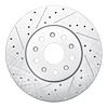 631-46038L Drilled/Slotted Brake Rotor [Silver], 2014-2020 GM, Position: Front Left