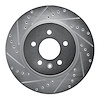 631-46041L Drilled/Slotted Brake Rotor [Silver], 2016-2020 GM, Position: Rear Left - image 1
